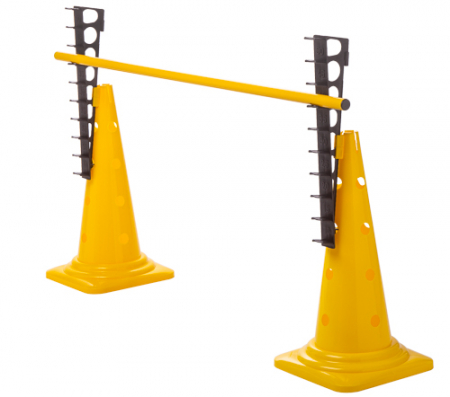 Baschet - Gardulet antrenament Team Sport 2 conuri galbene+ baston, inaltime 84 cm