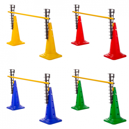 Gardulet antrenament Team Sport 2 conuri rosii+ baston, inaltime 84 cm [2]