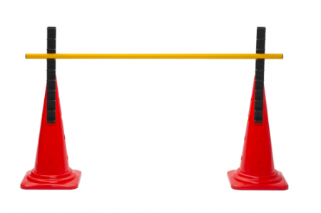 Gardulet antrenament Team Sport 2 conuri rosii+ baston, inaltime 84 cm [4]