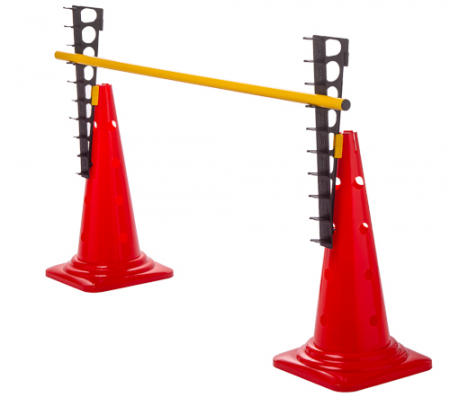 Gardulet antrenament Team Sport 2 conuri rosii+ baston, inaltime 84 cm [1]