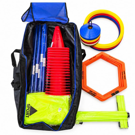 Anastasia Sport Complete Sports Training Kit for Agility, Coordination, Speed and Mobility, with Training Accessories, 12 Training Bibs and Carrying Bag [2]