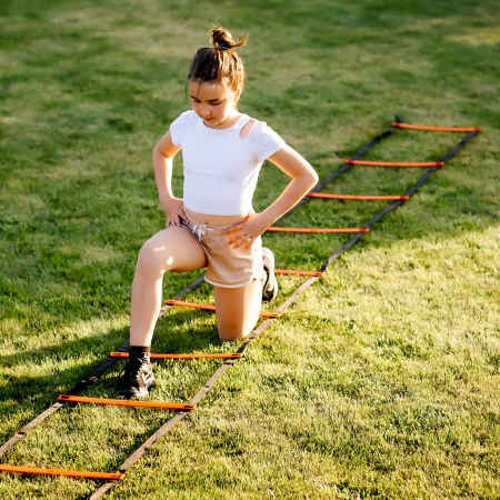 Master Sport Agility Training Kit, 6 Adjustable Hurdles, 6 m Agility Ladder, 20 Cones/Markers [8]
