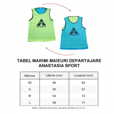 Maieu departajare Anastasia Sport fata dubla albastru / galben, marime S [1]
