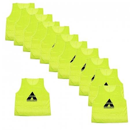 Accesorii antrenament / antrenor - Set 12 maieuri departajare Anastasia Sport, galben