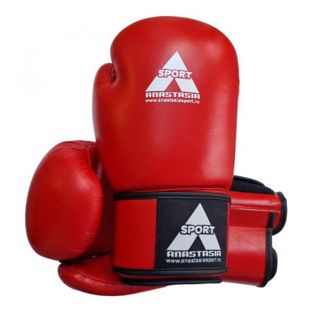 Anastasia Sport Professional Boxing Fight Gloves – Genuine Leather, Red, Training & Competition [6]