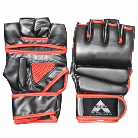 Manusi MMA Anastasia Sport, culoare rosu si negru, marime L
