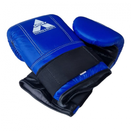 Anastasia Sport Punching Bag Gloves – Genuine Leather, Blue – For Boxing, Kickboxing, MMA [9]
