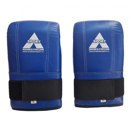 Anastasia Sport Punching Bag Gloves – Genuine Leather, Blue – For Boxing, Kickboxing, MMA [4]