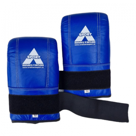 Anastasia Sport Punching Bag Gloves – Genuine Leather, Blue – For Boxing, Kickboxing, MMA [11]