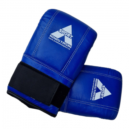 Anastasia Sport Punching Bag Gloves – Genuine Leather, Blue – For Boxing, Kickboxing, MMA [13]