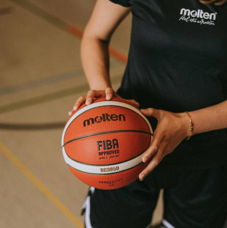 Minge baschet Molten B6G3850-RO, logo FRB, FIBA Approved 2023-2027, mărime 6, indoor/outdoor [9]