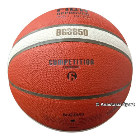 Minge baschet Molten B6G3850-RO, logo FRB, FIBA Approved 2023-2027, mărime 6, indoor/outdoor [4]