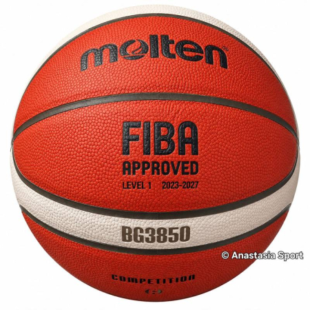 Minge baschet Molten B6G3850-RO, logo FRB, FIBA Approved 2023-2027, mărime 6, indoor/outdoor [5]