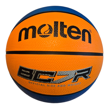 Molten Basketball BC7R2 Size 7, Premium Rubber, Orange & Blue, Indoor & Outdoor, Adult [5]