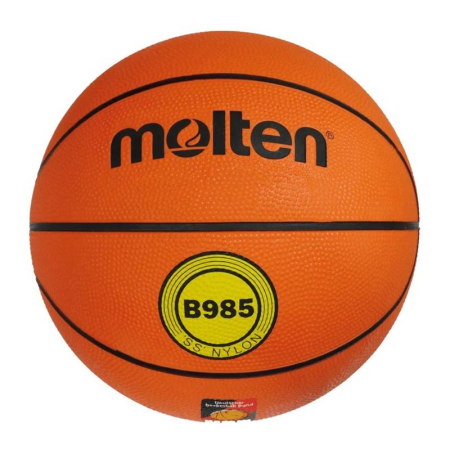 Molten Outdoor Basketballs – For Asphalt, Concrete and Outdoor Courts - Molten B985 basketball, size 5, durable rubber, DBB Approved, indoor / outdoor