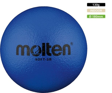 Molten SOFT-SB Soft Foam Ball, Ø 180 mm, 130 g – Blue