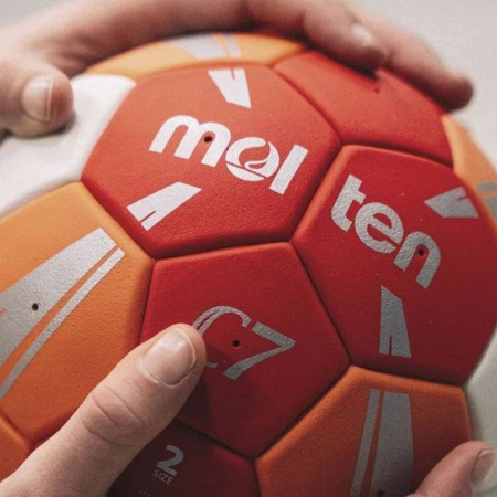 Handball Molten H0C3500-RO (C7 Claw), Size 0, Red/Orange – Super Grip Ball for Beginners [12]
