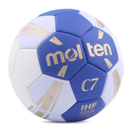 Minge handbal Molten H0C3500 speciala pentru incepatori, super grip, marime 0, alb cu albastru [5]