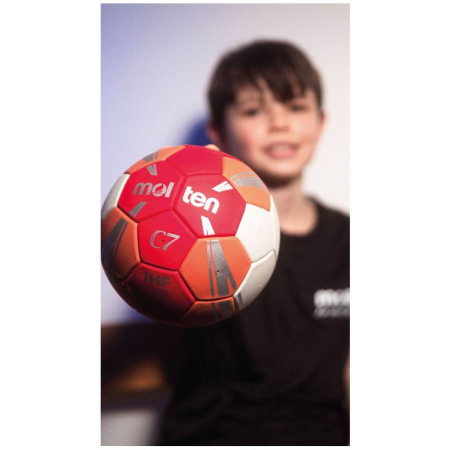 Molten H1C3500 C7 Claw Handball, Size 1, Red/White, Super Grip for Beginners [2]