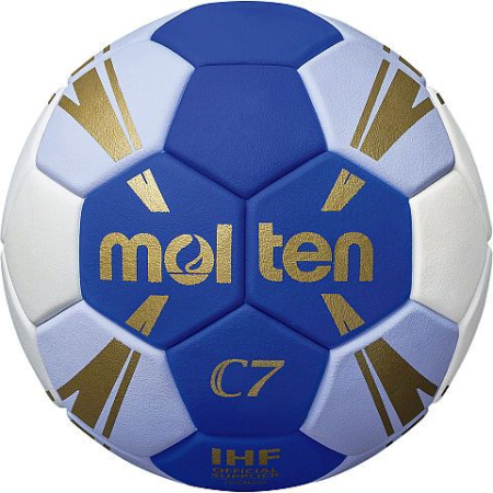 Minge handbal Molten H1C3500  speciala pentru incepatori, super grip, marime 1, alb cu albastru [4]