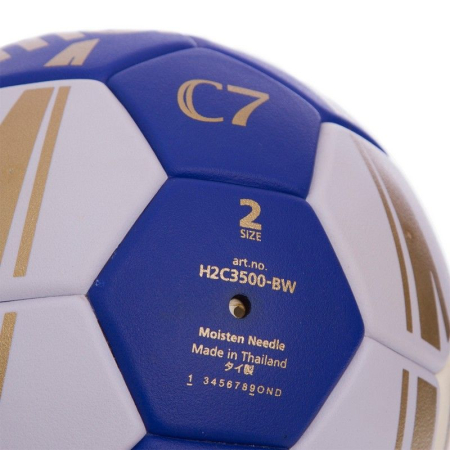Minge handbal Molten H1C3500  speciala pentru incepatori, super grip, marime 1, alb cu albastru [11]