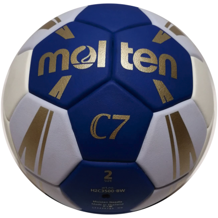 Minge handbal Molten H2C3500 speciala pentru incepatori, super grip, marime 2, alb cu albastru [5]