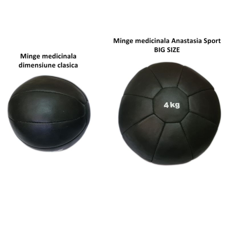 Medicinal ball ANASTASIA SPORT  4 kg made of split leather, big size [3]