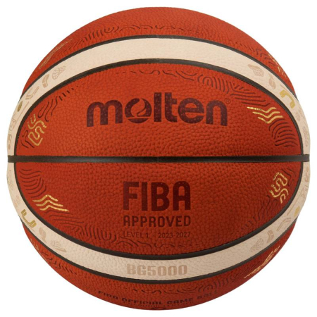 Mingi baschet Molten competiție - Minge oficiala baschet Molten B7G5000 FIBA EuroBasket 2025 – Piele Naturala, Indoor