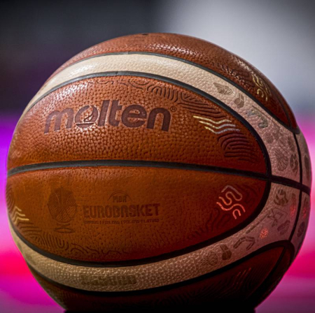 Minge oficiala baschet Molten B7G5000 FIBA EuroBasket 2025 – Piele Naturala, Indoor [13]