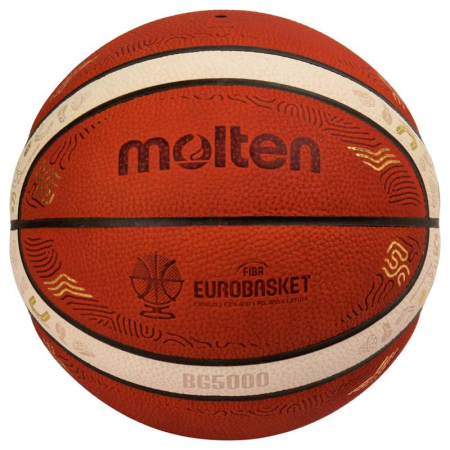 Minge oficiala baschet Molten B7G5000 FIBA EuroBasket 2025 – Piele Naturala, Indoor [6]
