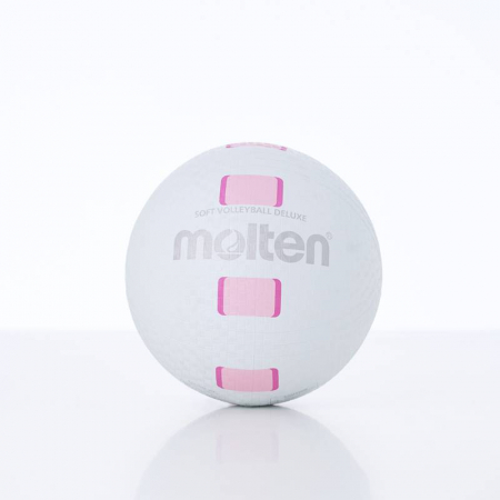 Molten Volleyball S2Y1550-WP – Soft Volleyball Deluxe, White & Pink, 155 g [2]