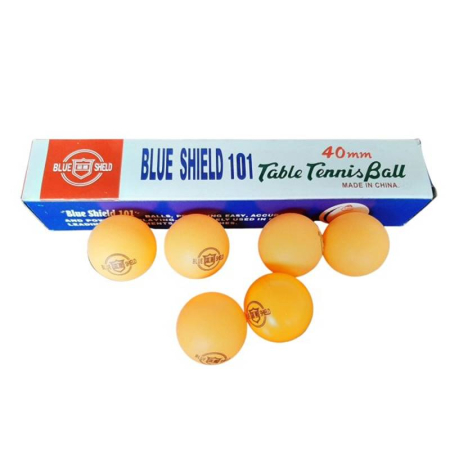 Tenis de masa - Mingi tenis de masa SHIELD 101, 40 mm, fara dunga, portocalii, set 6 bucati
