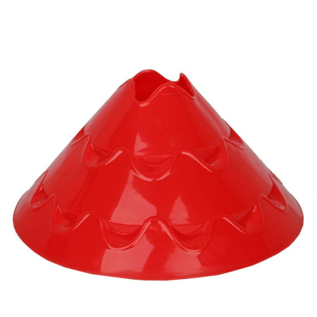 Set 5 copete Sportech multifunctionale cu gauri, rosii, 15 cm [2]