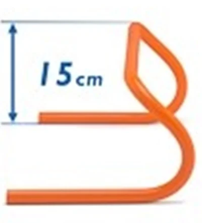 Obstacol antrenament Anastasia Sport 15 cm, mini gardulet coordonare si sarituri, PVC, portocaliu [1]
