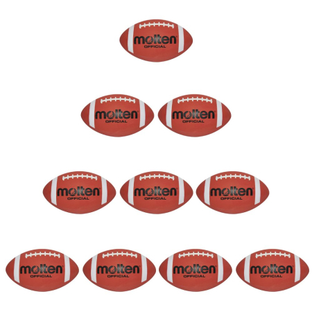Rugby, American football, other sports - Molten AFR Rugby / American Football Rubber Balls – Pack of 10