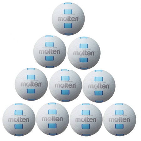 Pack of 10 Molten S2Y1550 Volleyballs – Soft Rubber, Ø 200 mm, 155 g