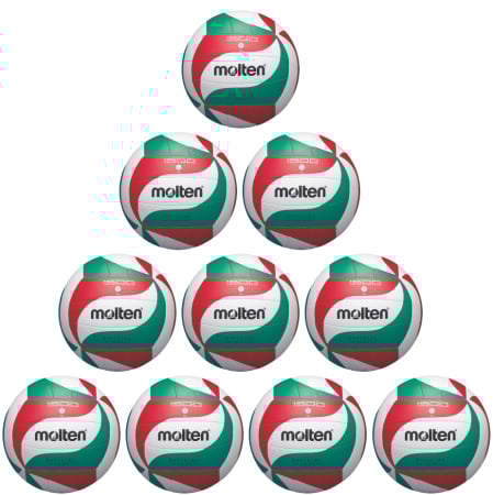 Pachet 10 mingi volei Molten V1500 marimea 5 sau 4 + sac 10 mingi + pompa DHP21 [5]