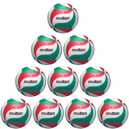 Pachet 10 mingi volei Molten V5M1500 marimea 5 + sac 10 mingi + pompa DHP21 - Copie [5]