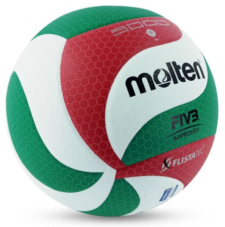 Pack of 3 Molten V5M5000 FLISTATEC volleyballs + Molten 3-ball bag [2]