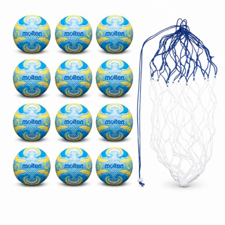 Pachet 12 mingi volei Molten V5B1502-C + plasă sac Molten BN10, indoor / outdoor [4]