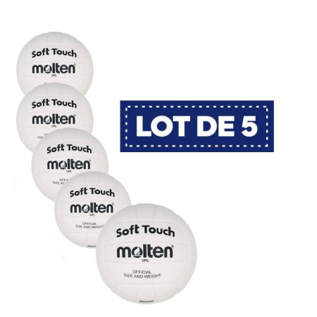 Mingi volei antrenament si agrement - Pachet 5 mingi volei Molten VP4 Soft Touch, foarte rezistenta, marime 4