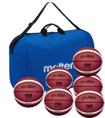 Pack of 6 Molten balls: 1 B5G4050 + 5 B5G3850 + bag [1]