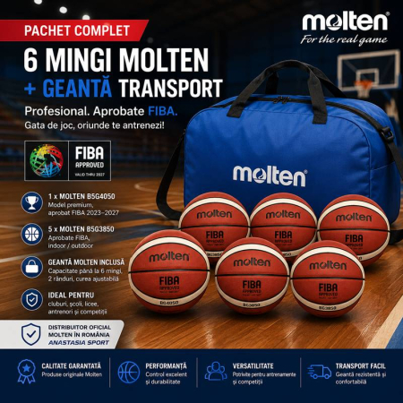 Pack of 6 Molten balls: 1 B5G4050 + 5 B5G3850 + bag [2]