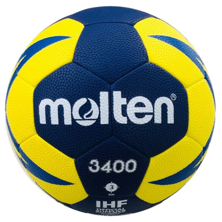 Pachet 7 mingi handbal Molten H3X3400 aprobate IHF, marime 3 + pompa si sac [1]