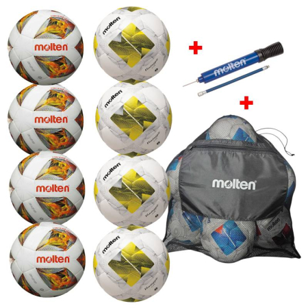 Packages for football clubs - Set of 8 Molten Footballs Light & Super Light, Ball Bag and Pump