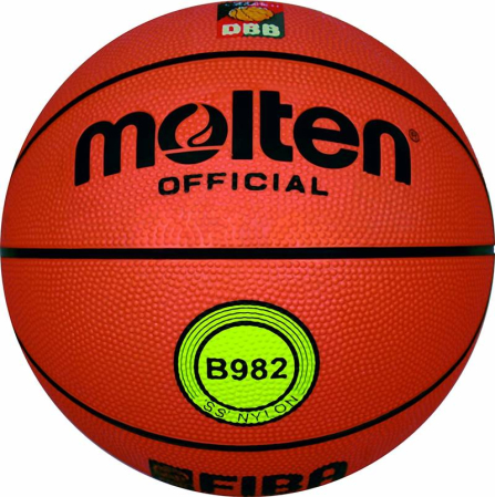 Basketball Training Package – 10 Molten B982 Basketballs Size 7 + Ball Carrying Net + Basketball Rim Net + Molten Pump [1]