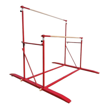 Aparate gimnasitica - Paralele inegale gimnastica cu bare din fibra de sticla si strat din lemn, reglabile pe inaltime si latime