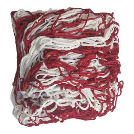 Football / handball goal net 3x2 m Anastasia Sport,  5 mm thread, white and red [1]