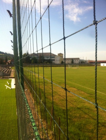 Plasă protecție sport, fir 2.5 mm, ochi 130x130 mm, HDPE, verde, bordura perimetrala [11]