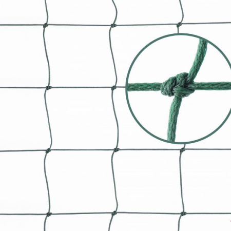 Plase protectie terenuri sportive - Plasă protecție sport, fir 2.5 mm, ochi 130x130 mm, HDPE, verde, bordura perimetrala